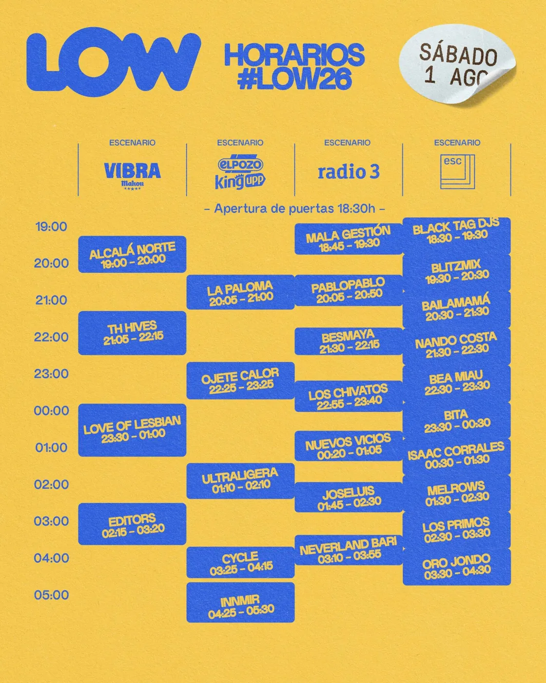 Sat 1 Aug
